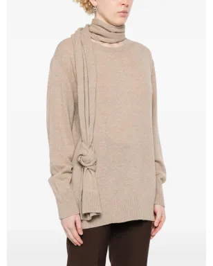 Stella McCartney サッシュディテール カシミヤ混紡ニットセーター - ベージュ系 - サムネイル3