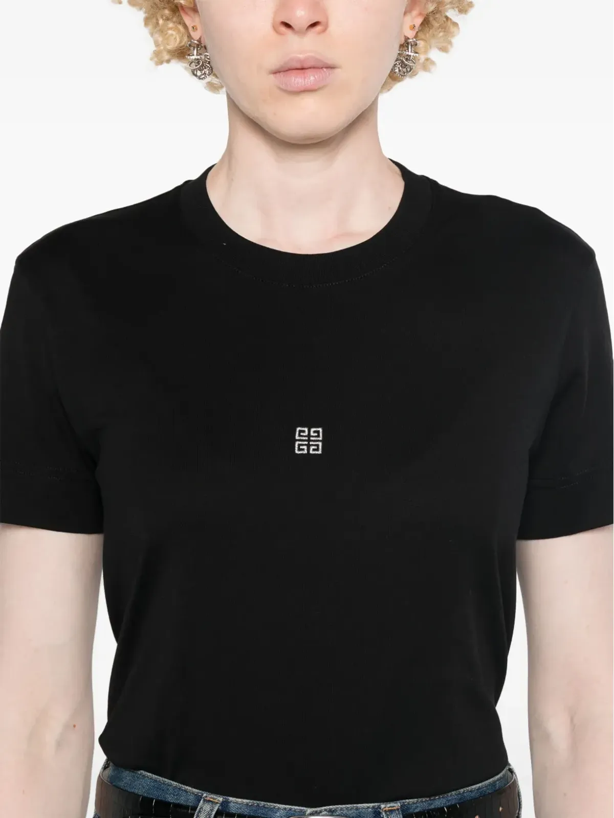 Givenchy 4G刺繍入り Tシャツ ブラック - 画像5