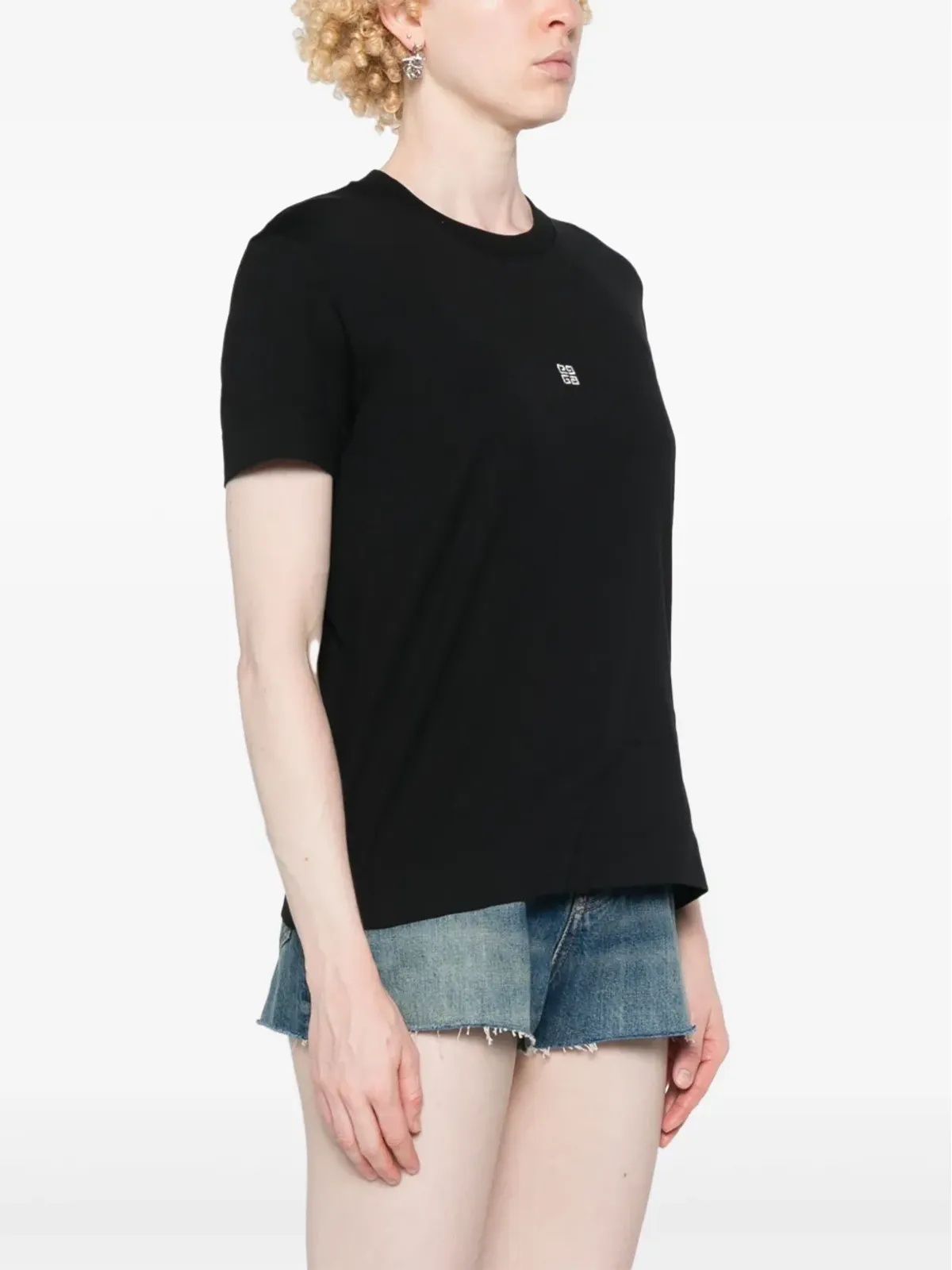 Givenchy 4G刺繍入り Tシャツ ブラック - 画像3