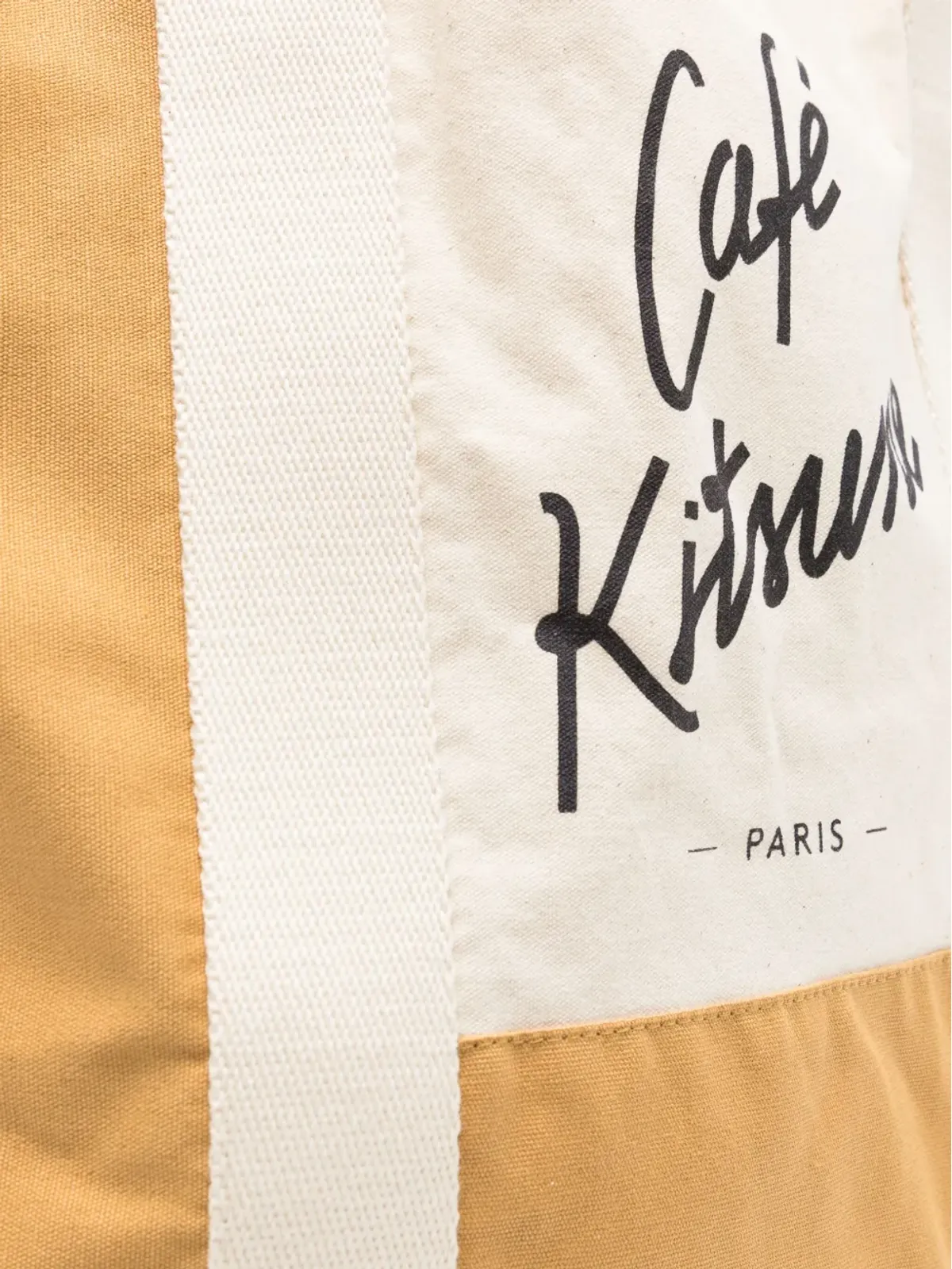 CAFÉ KITSUNÉ ロゴプリント キャンバス トートバッグ - Neutrals - 画像3