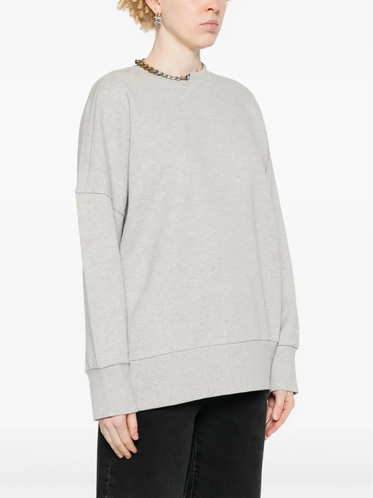 Stella McCartney チェーンリンクディテール メランジ スウェットシャツ グレー - 画像3