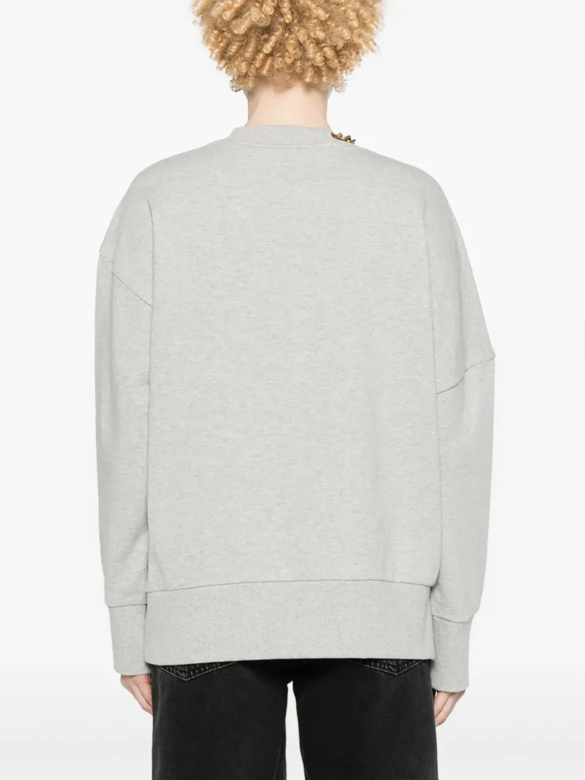 Stella McCartney チェーンリンクディテール メランジ スウェットシャツ グレー - 画像4