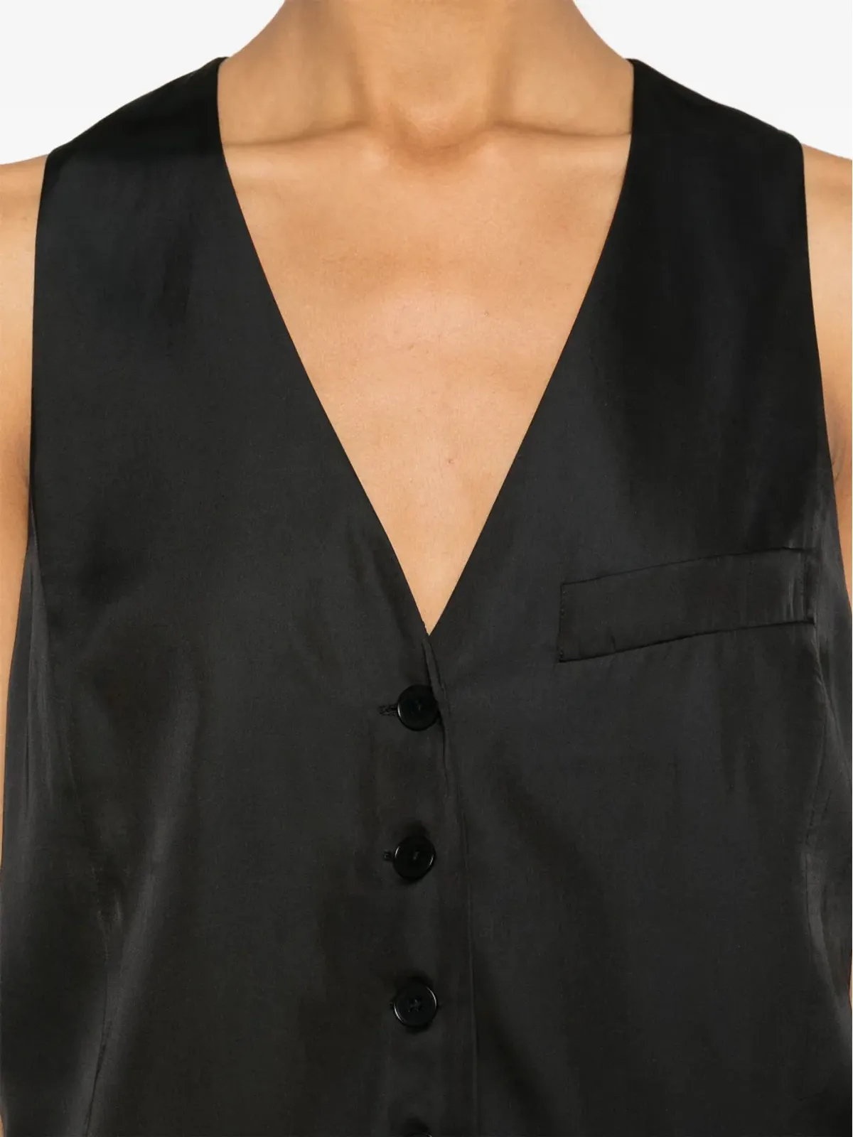 Zadig&Voltaire Emaux サテン ウェストコート風トップ - 画像5