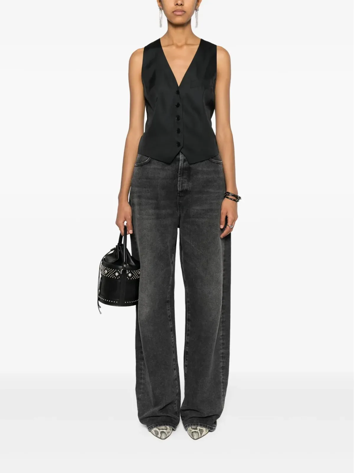 Zadig&Voltaire Emaux サテン ウェストコート風トップ - 画像2