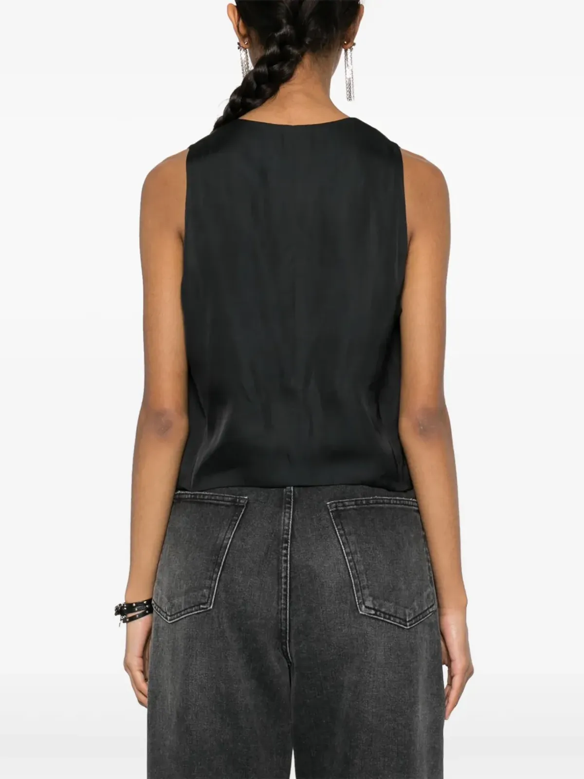 Zadig&Voltaire Emaux サテン ウェストコート風トップ - 画像4