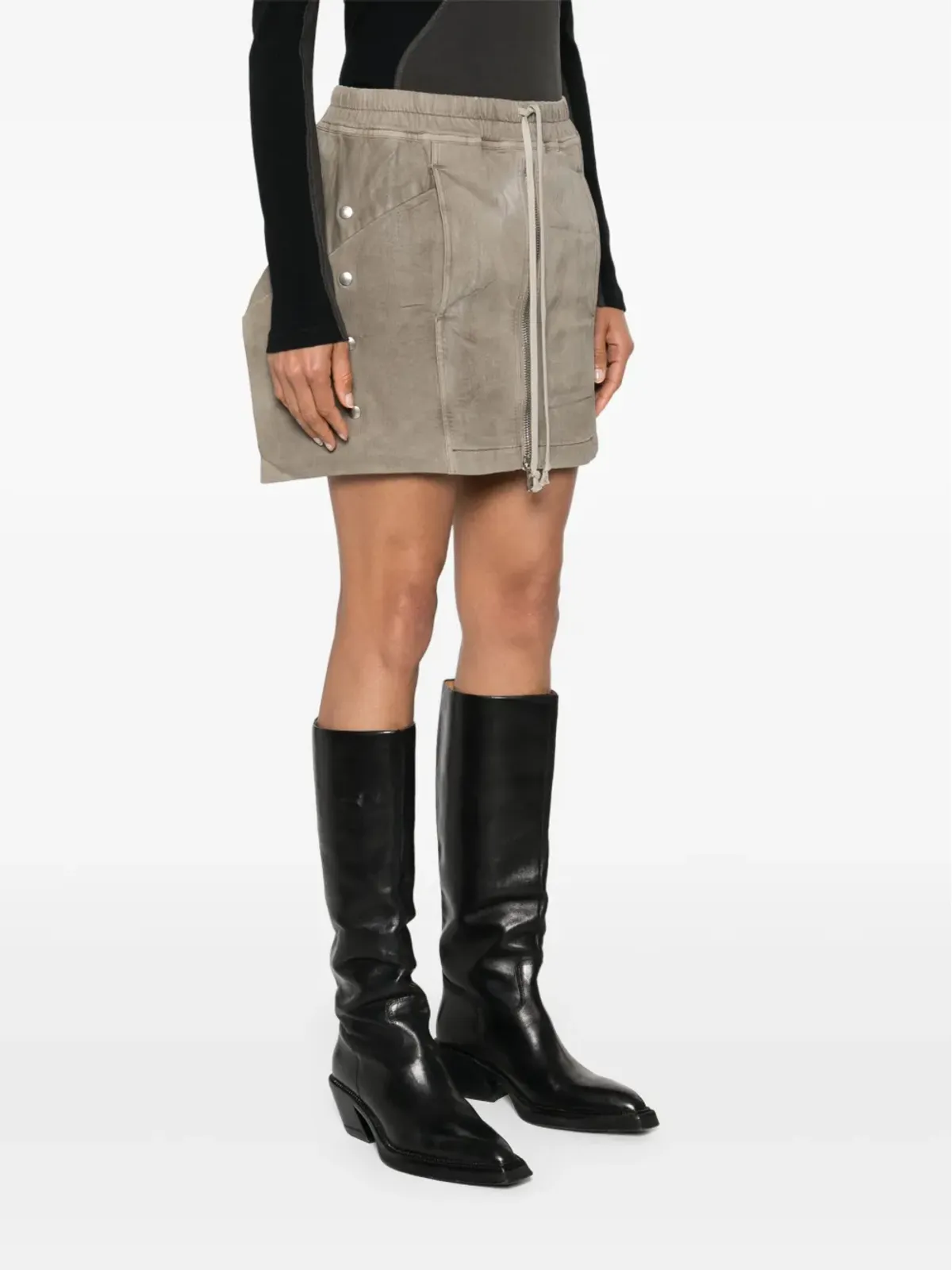 Rick Owens DRKSHDW Babel ミニスカート - ブラウン - 画像3