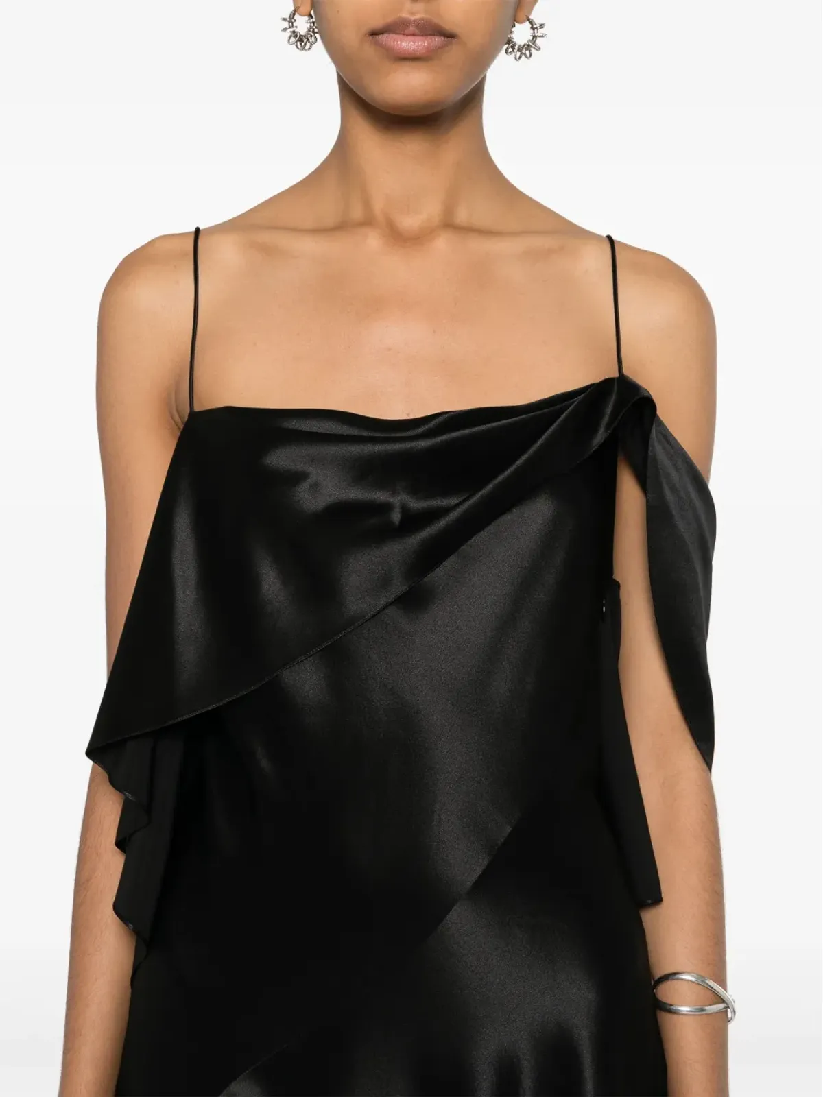 Givenchy ワンショルダー シルク ドレス - ブラック - 画像5