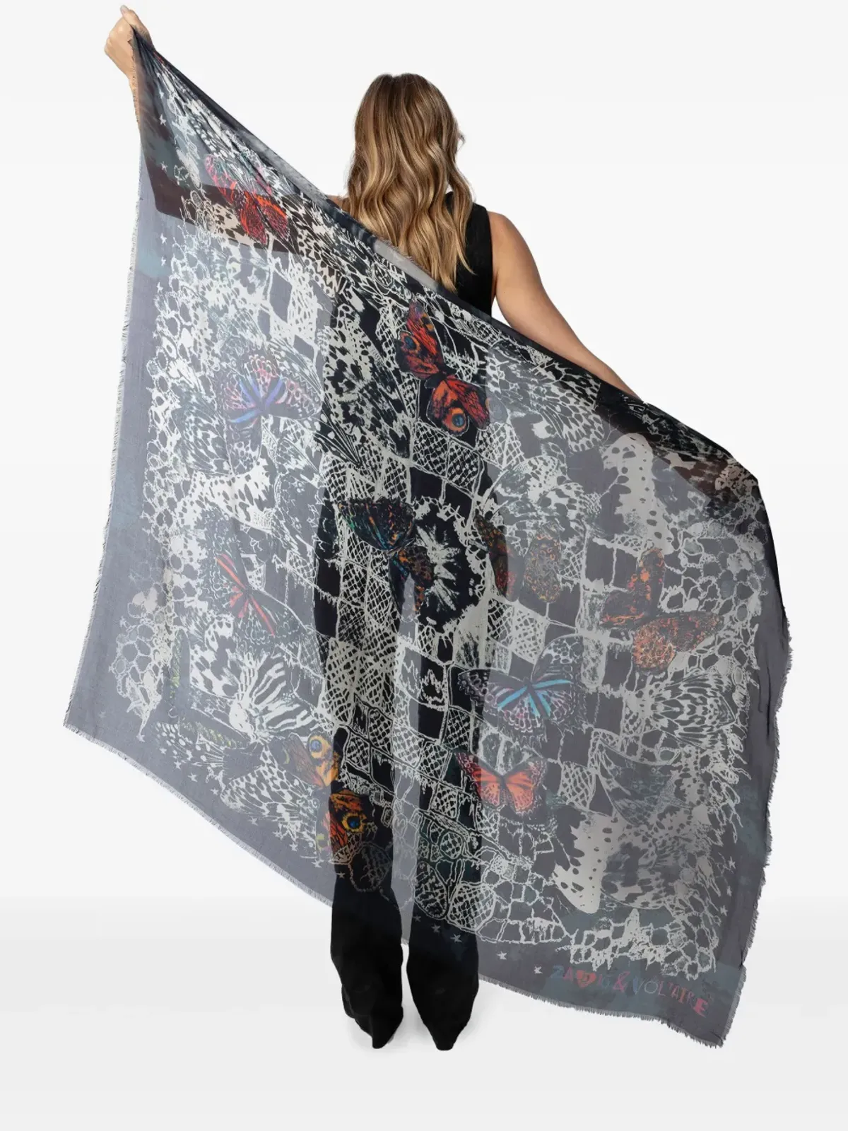 Zadig&Voltaire ケリー プリント モーダルスカーフ - 画像5