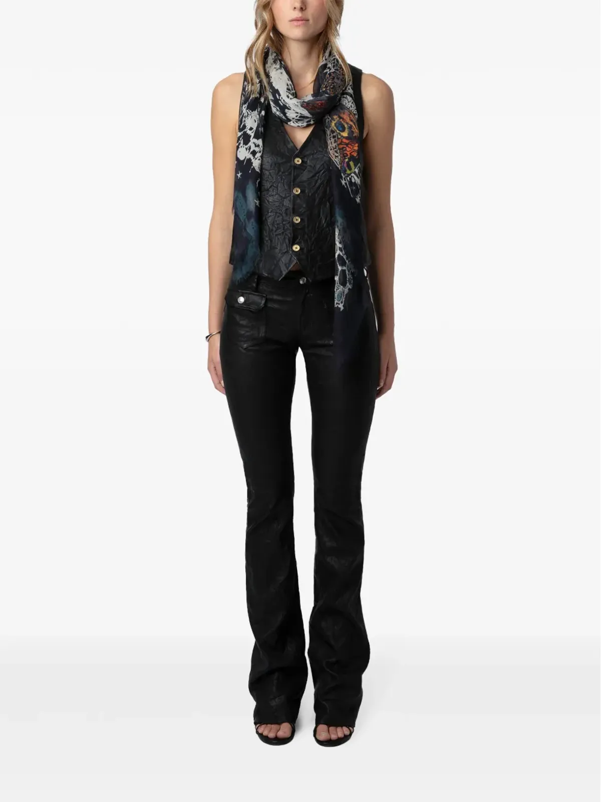 Zadig&Voltaire ケリー プリント モーダルスカーフ - 画像4