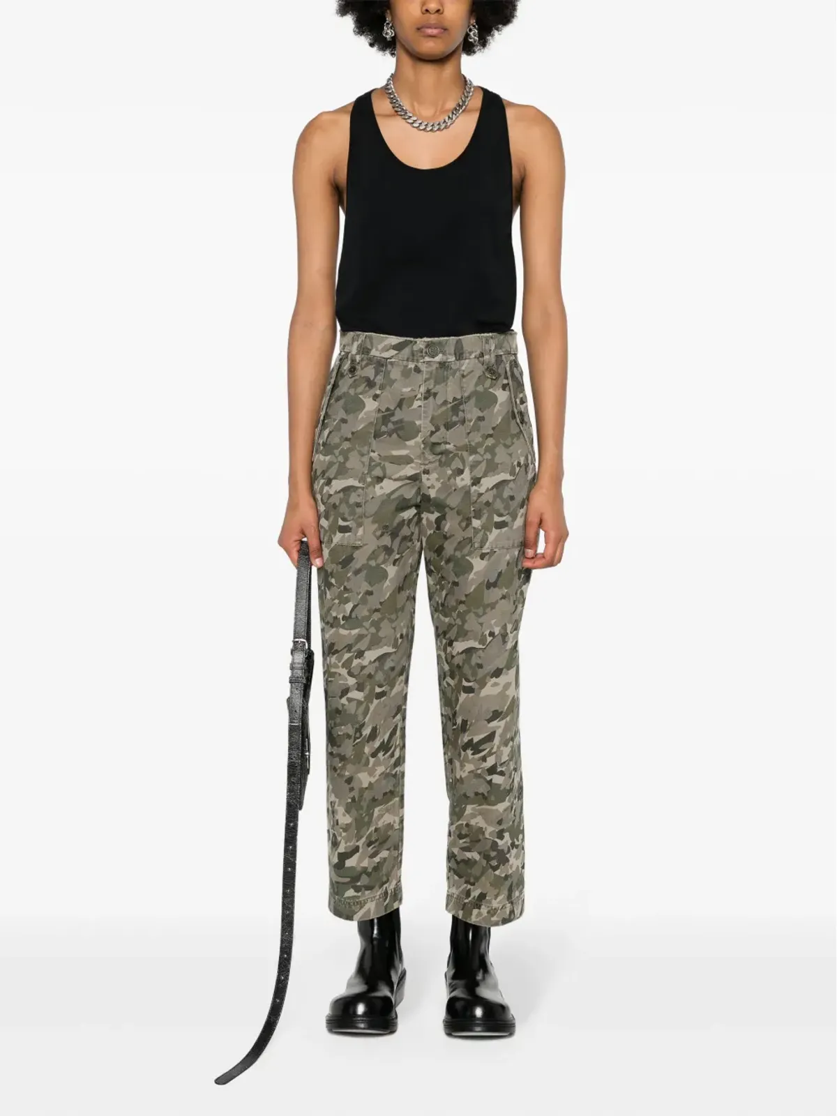 Zadig&Voltaire カモフラージュ柄コットンパンツ - Green - 画像2