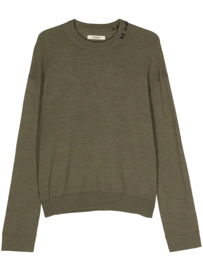 Zadig&Voltaire Zadig&Voltaire スローガン刺繍ウールセーターの商品画像