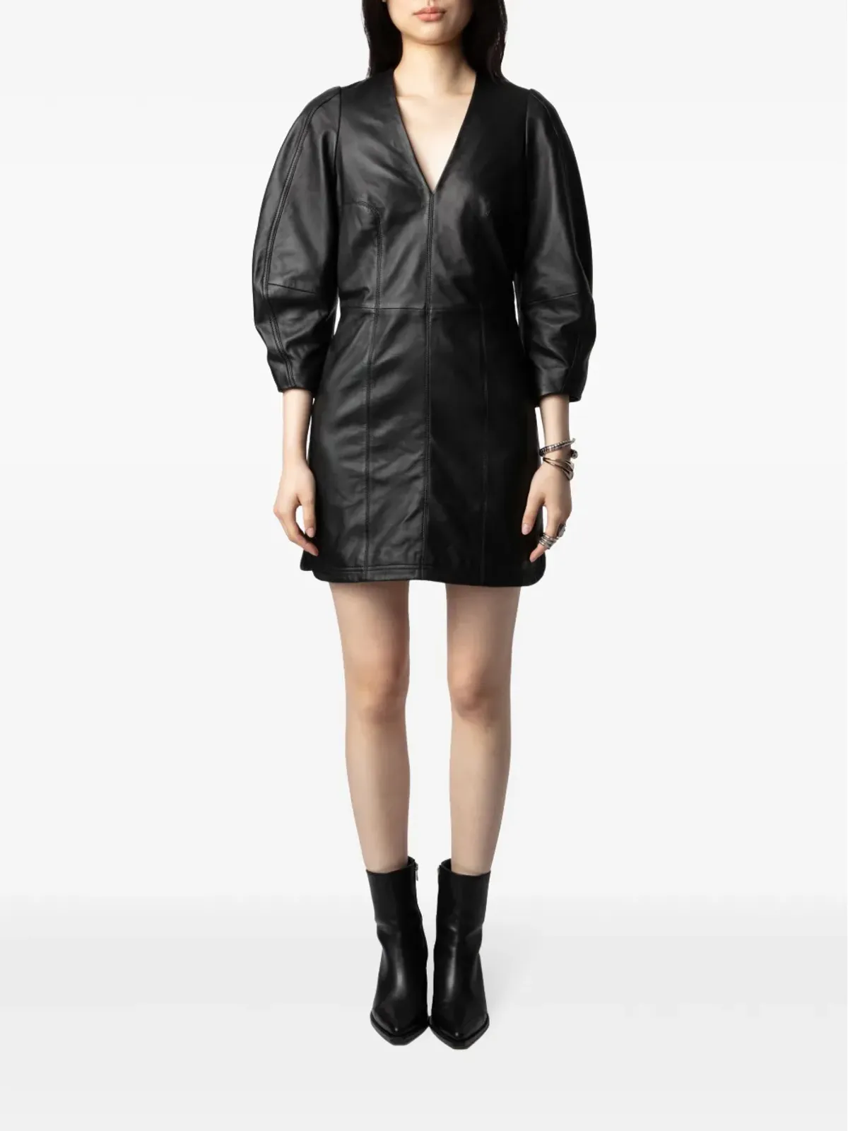 Zadig&Voltaire レザー ミニドレス - 画像2