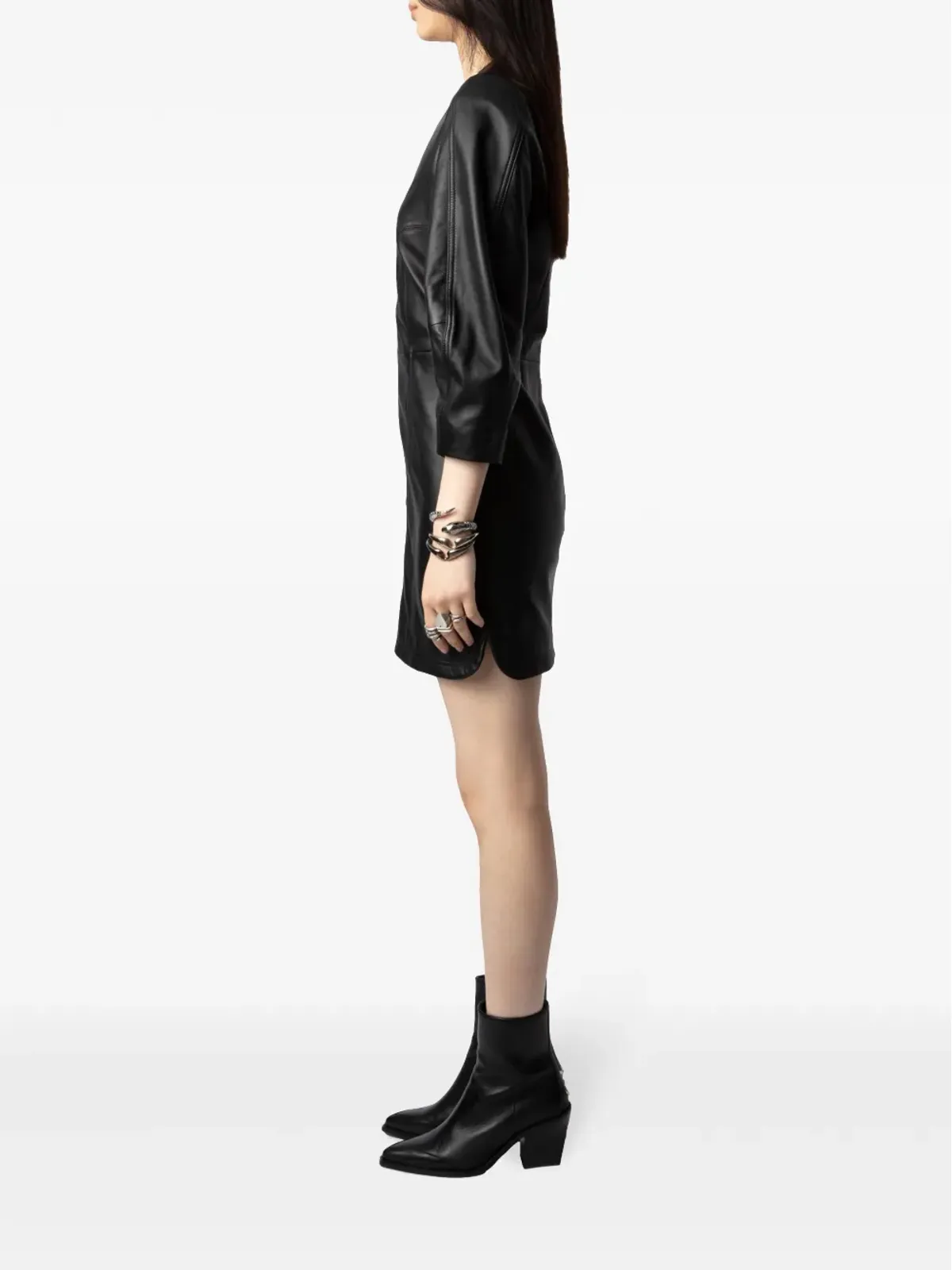 Zadig&Voltaire レザー ミニドレス - 画像3