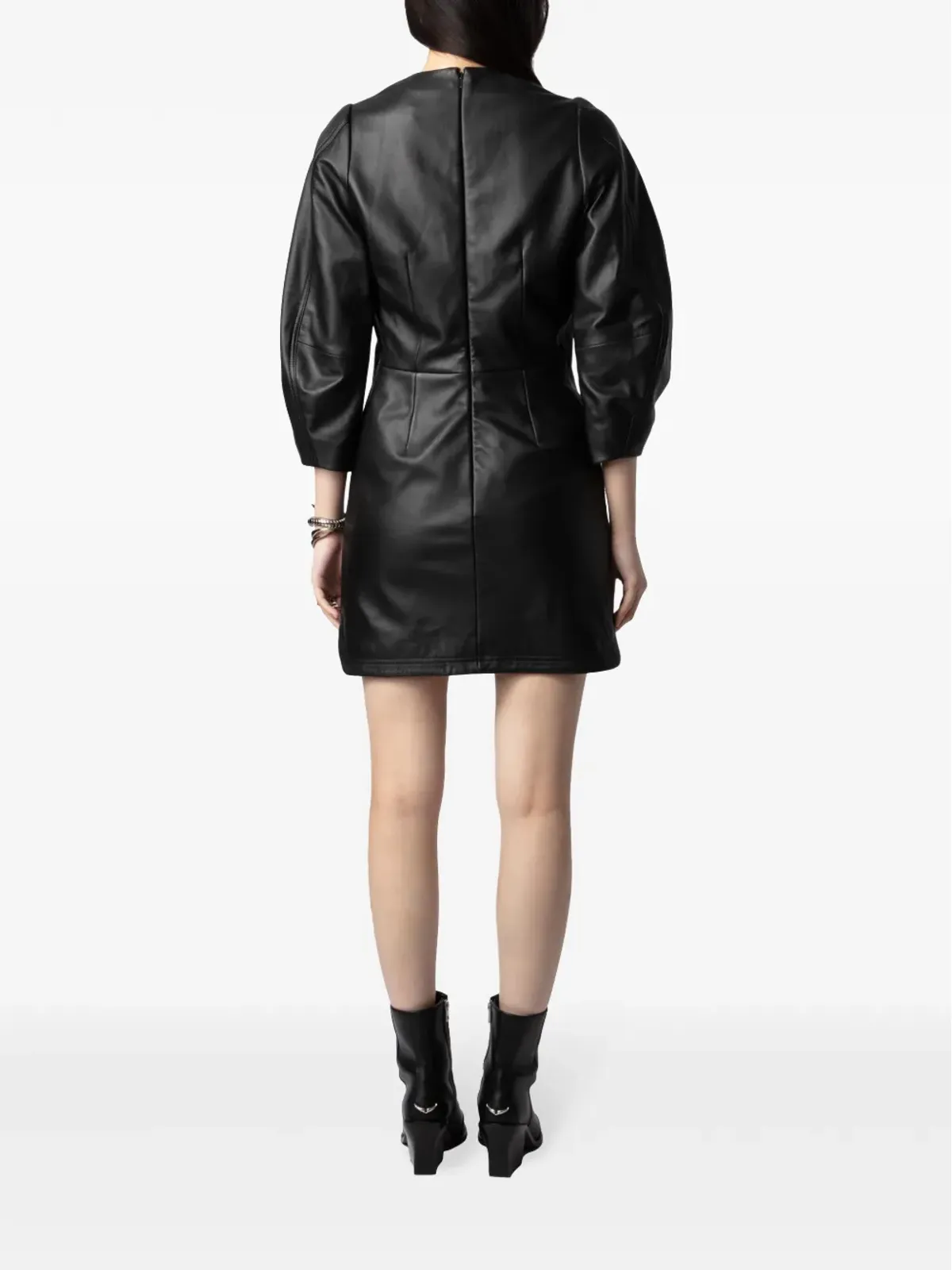Zadig&Voltaire レザー ミニドレス - 画像4