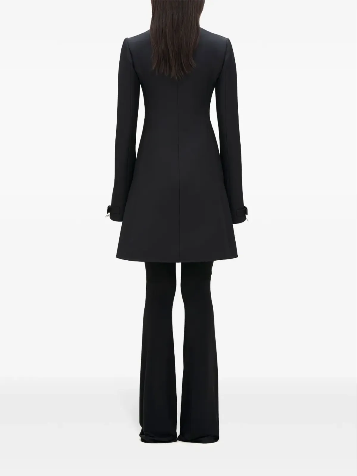 Courrèges Ellipse シングルブレストコート - ブラック - 画像4