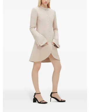 Courrèges エリプス ツイル アシンメトリック コート - ニュートラルカラー - サムネイル3