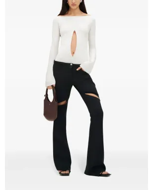 Courrèges オフショルダージップ付きボディスーツ - サムネイル2