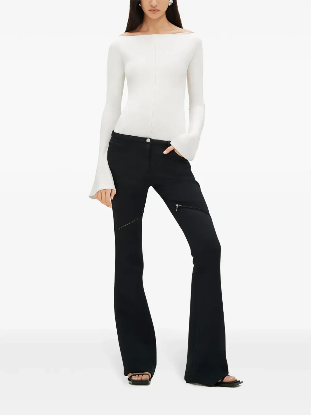 Courrèges オフショルダージップ付きボディスーツ - 画像3