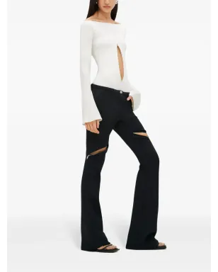 Courrèges オフショルダージップ付きボディスーツ - サムネイル4