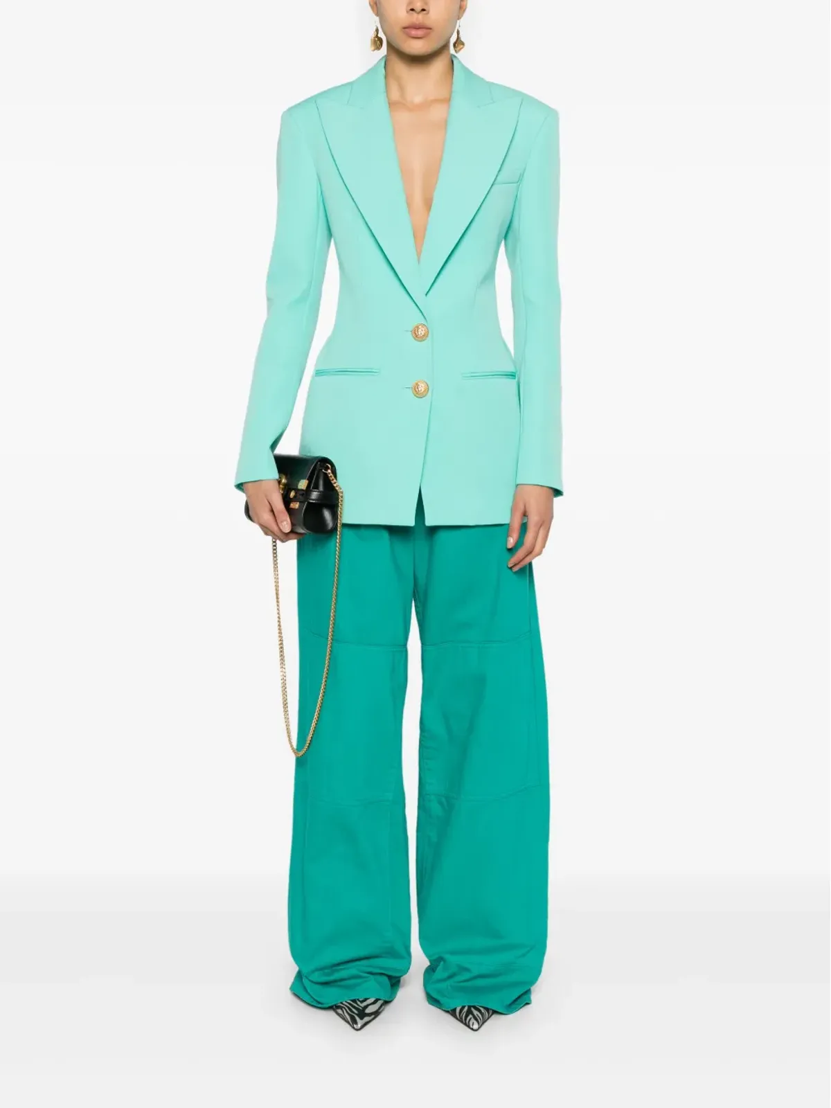 Balmain バージンウールのシングルブレスト ブレザー - ブルー - 画像2