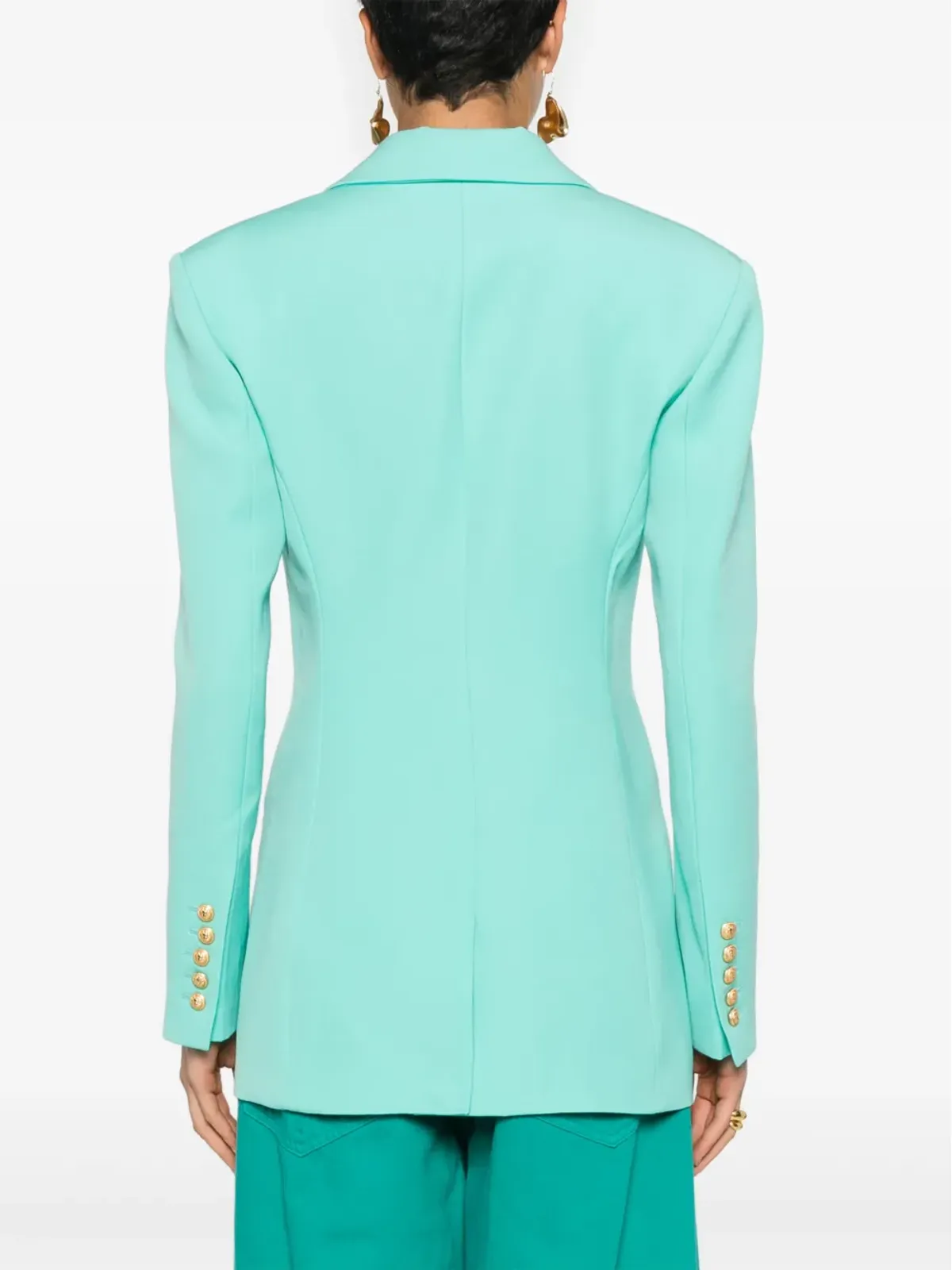 Balmain バージンウールのシングルブレスト ブレザー - ブルー - 画像4