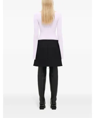 Courrèges ボートネックリブ編みセーター - パープル - サムネイル4