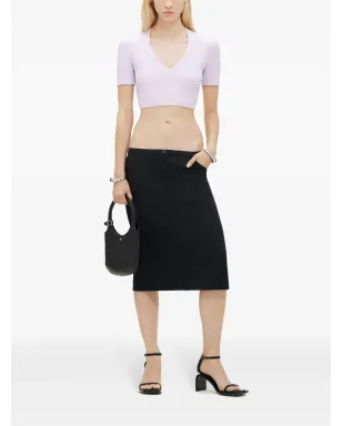 Courrèges リブ編みVネックトップス - ピンク - サムネイル2