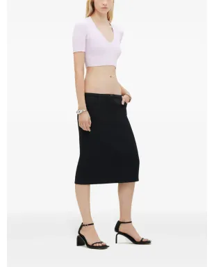 Courrèges リブ編みVネックトップス - ピンク - サムネイル3