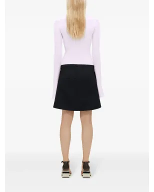 Courrèges V-neckリブ編みニットセーター - ピンク - サムネイル4