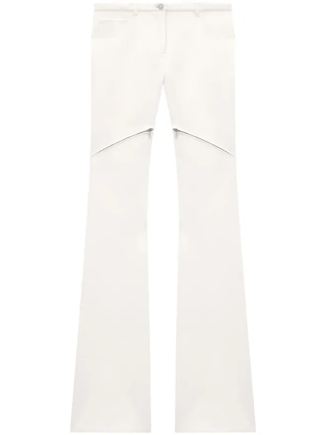 Courrèges Courrèges Ellipse zipped twill trousers - Whiteの商品画像