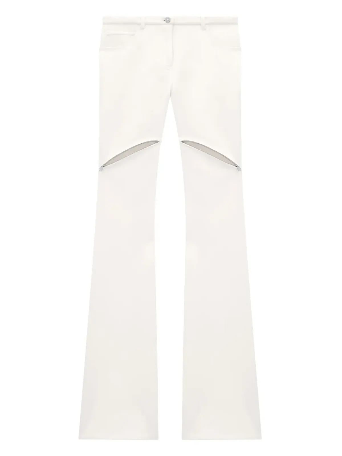 Courrèges Ellipse zipped twill trousers - White - 画像5
