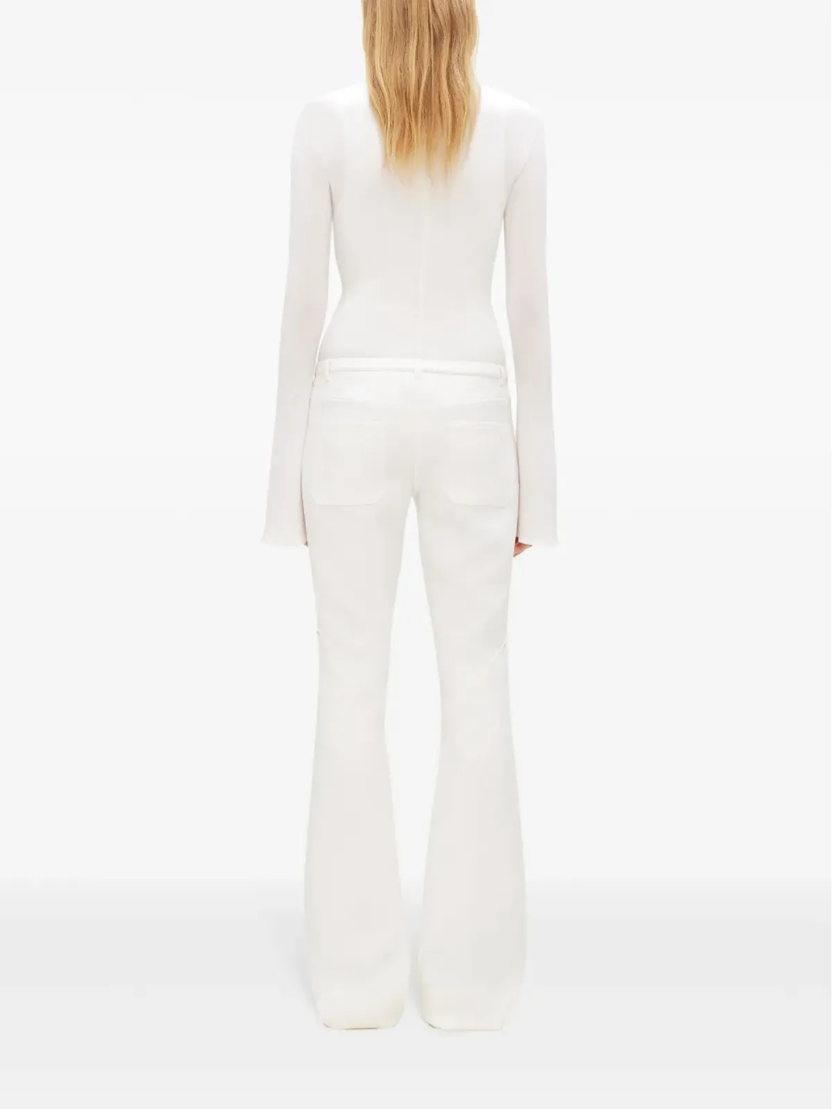 Courrèges Ellipse zipped twill trousers - White - 画像4
