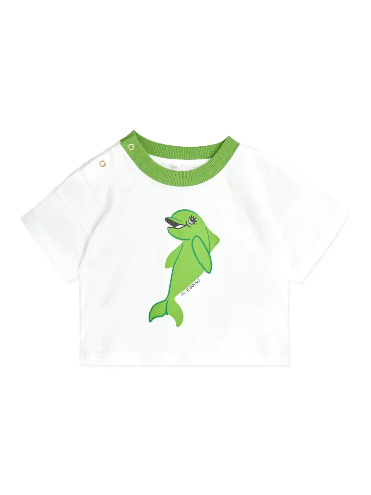 Mini Rodini イルカプリント コットン トラックスーツセット - グリーン - 画像3