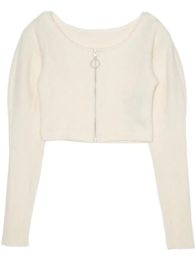 Muller Of Yoshiokubo Muller Of Yoshiokubo cropped top - Neutralsの商品画像