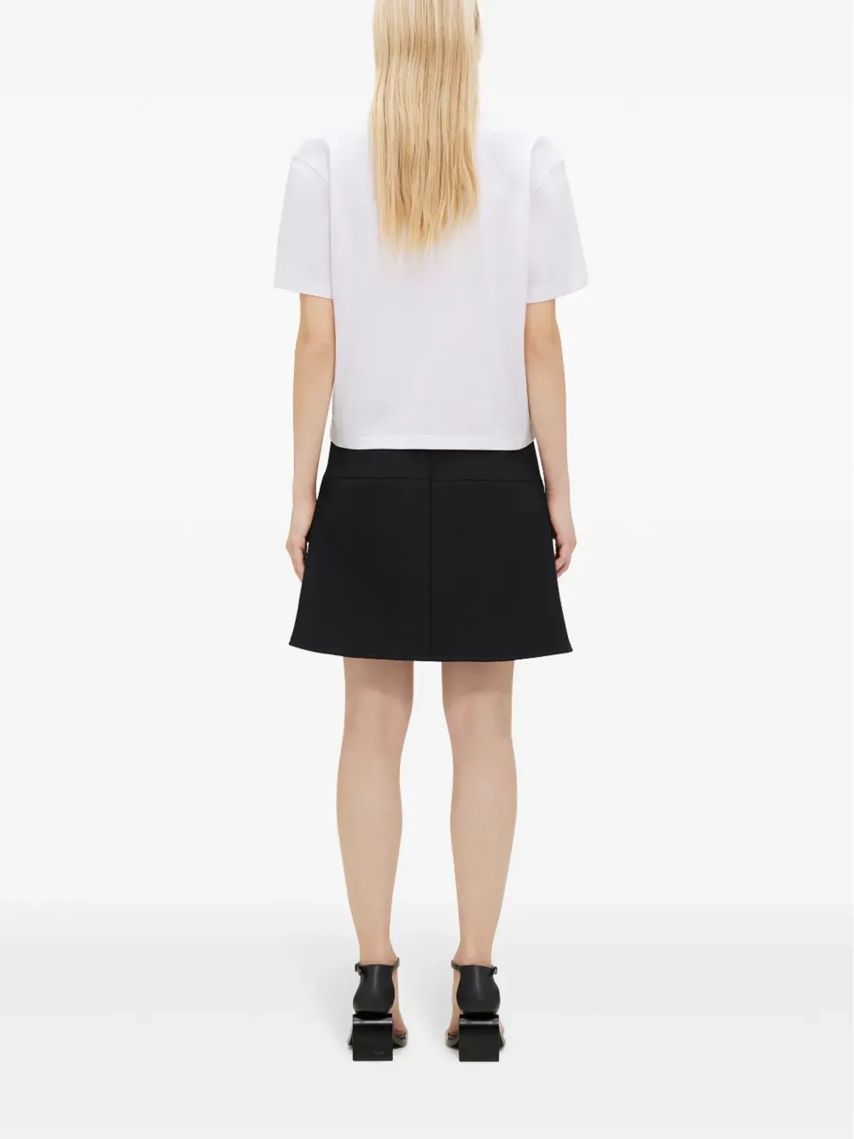 Courrèges ロゴアップリケ クロップドTシャツ - ピンク - 画像4