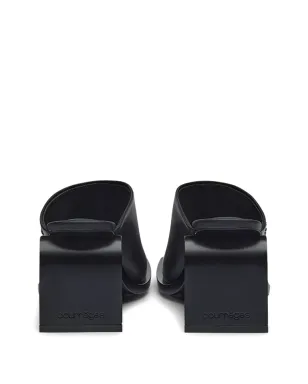 Courrèges ストリーム 75mm レザー ミュール - ブラック - サムネイル3
