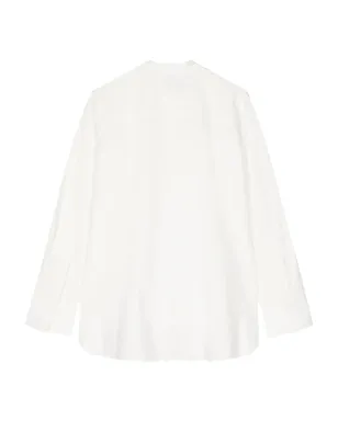 Maison Kitsuné 襟なしコットンシャツ - ホワイト - サムネイル2