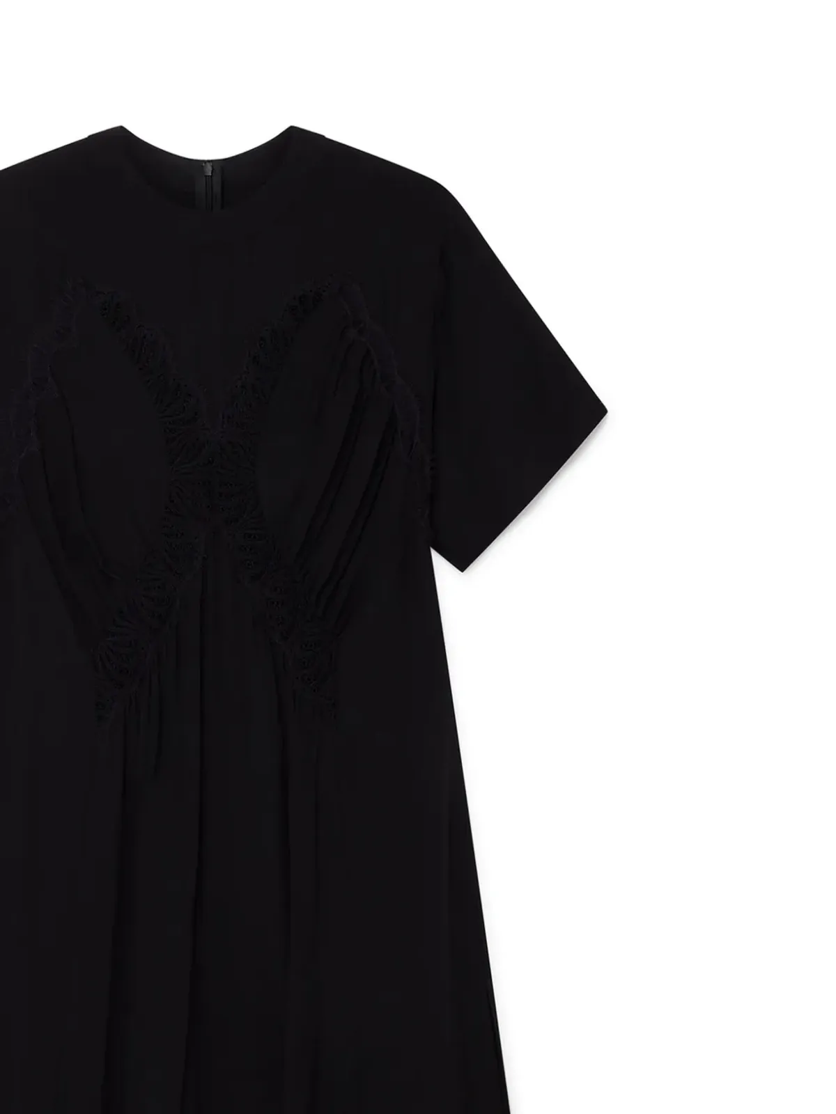 Stella McCartney レースディテール付きシルクマキシドレス - ブラック - 画像2