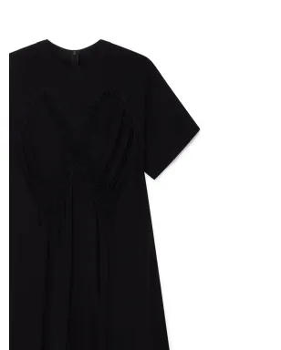 Stella McCartney レースディテール付きシルクマキシドレス - ブラック - サムネイル2