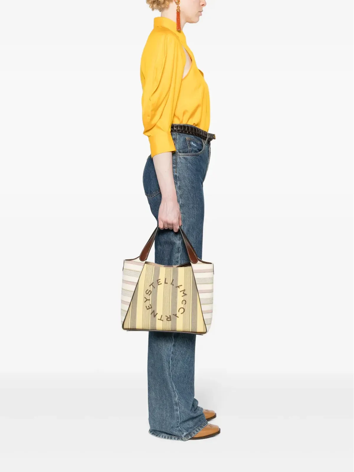 Stella McCartney ストライプ トートバッグ - 画像2