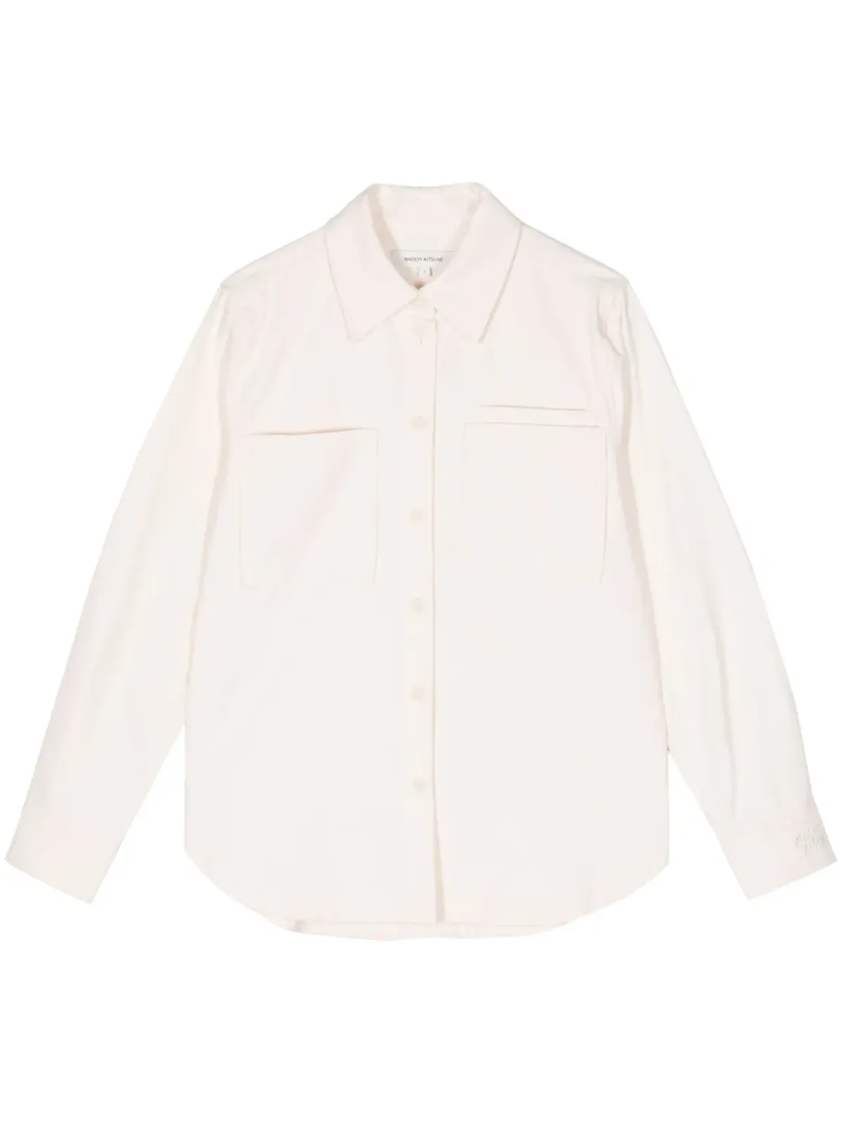 Maison Kitsuné パッチポケット コットンシャツ - Neutrals - 画像1