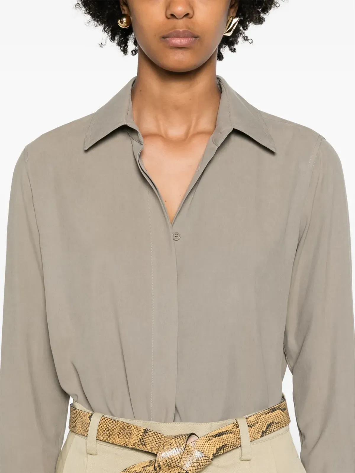 Max Mara キャンディア シルクシャツ - ニュートラルカラー - 画像5