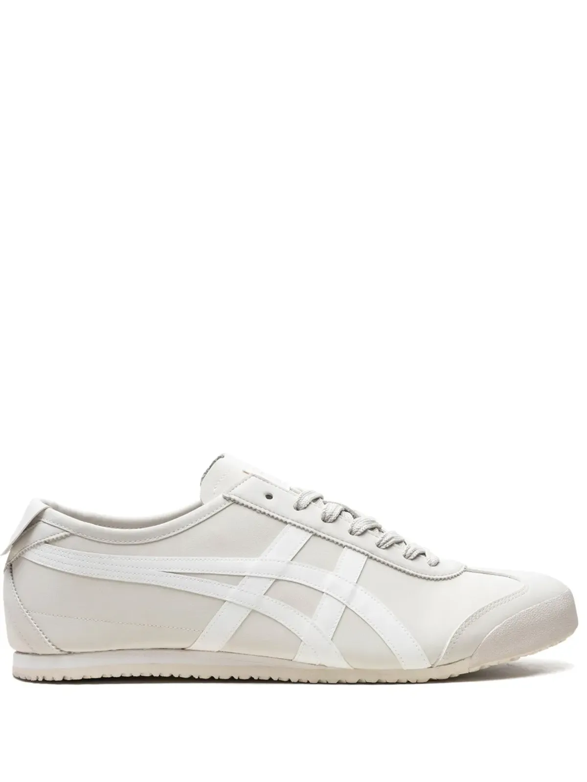 Onitsuka Tiger Mexico 66 グレー／クリーム レザースニーカー - 画像1