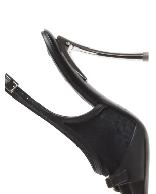 Acne Studios メッシュパネルドサンダル - ブラック - サムネイル4