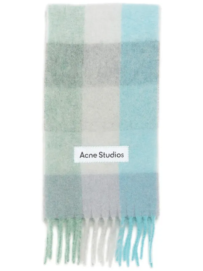 Acne Studios Acne Studios ロゴパッチチェック柄スカーフの商品画像