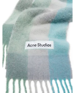 Acne Studios ロゴパッチチェック柄スカーフ - サムネイル2