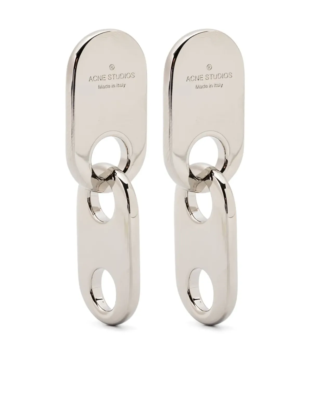 Acne Studios ポリッシュド ドロップイヤリング - 画像1