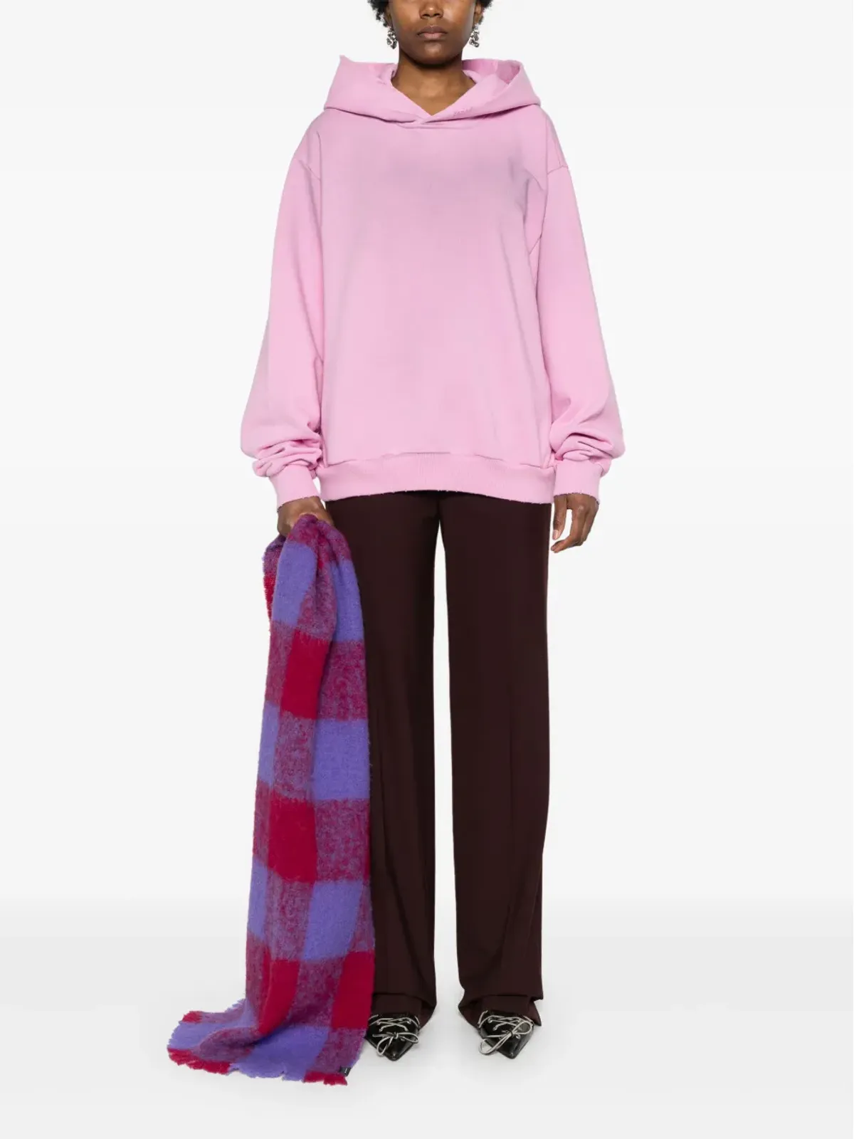 Acne Studios ロゴプリント distressed フーディ - 画像3