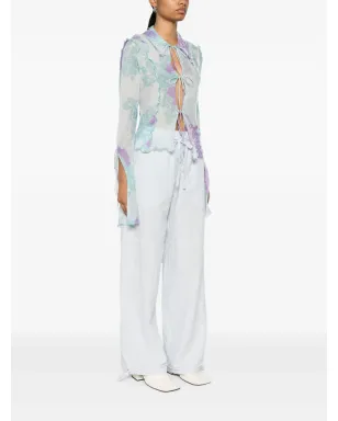 Acne Studios 花柄プリントの半透けシャツ - サムネイル3