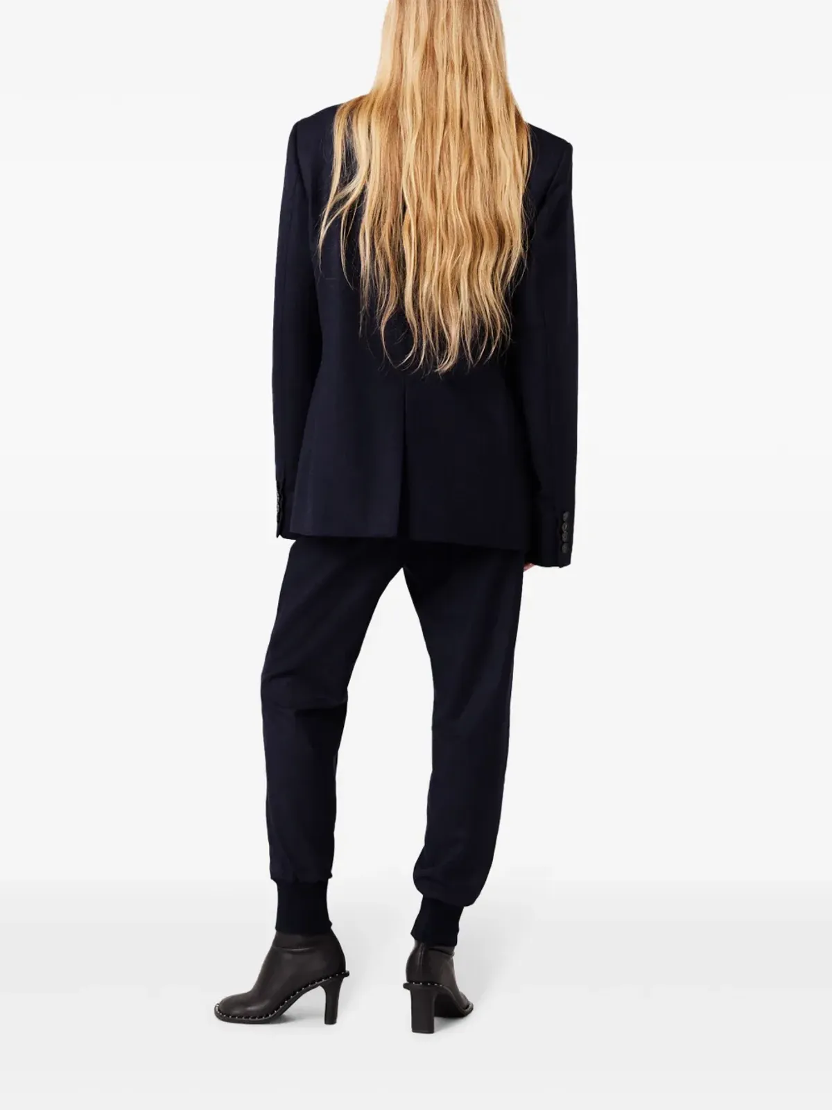 Stella McCartney フランネル生地のシングルブレスト ブレザー ブルー - 画像3